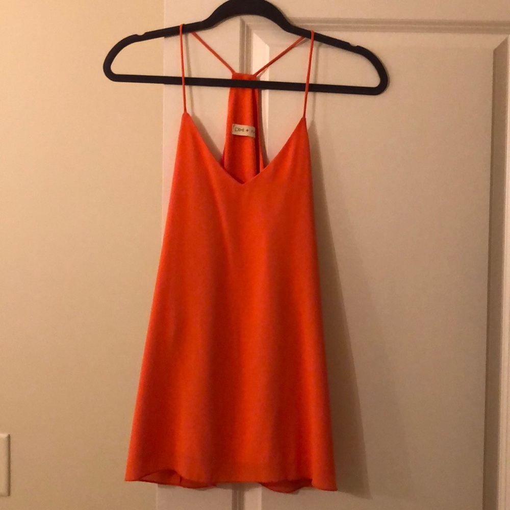 Orange flouncy tank top